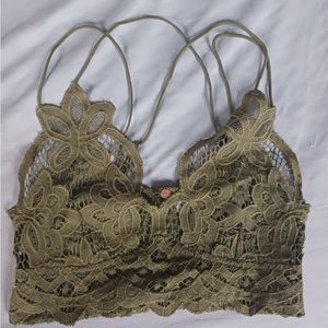 NWOT never worn intimately free people green bralette lace size XS